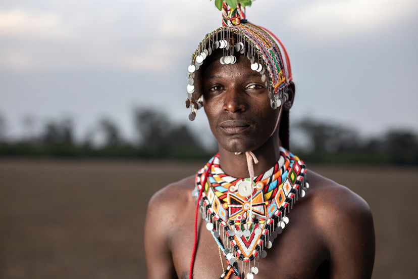 A maasai man from Kenya