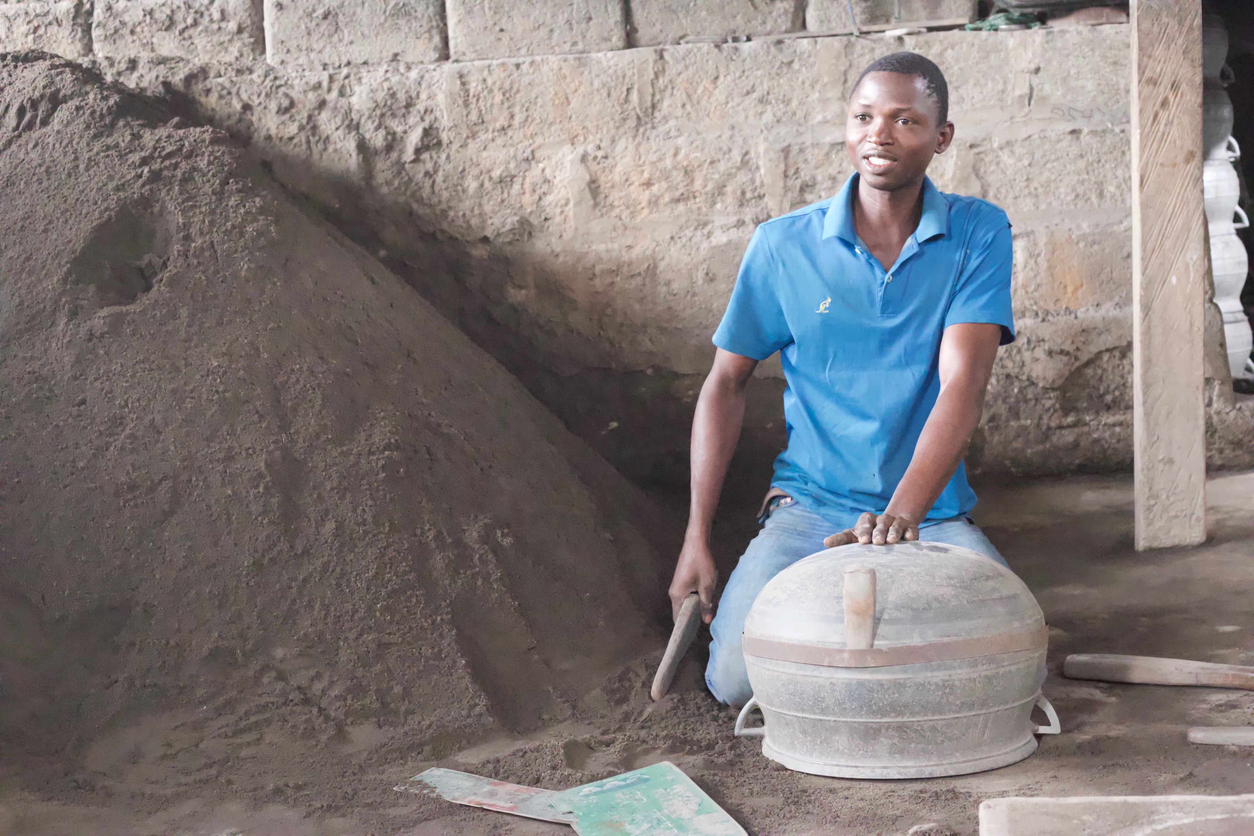 An African man working