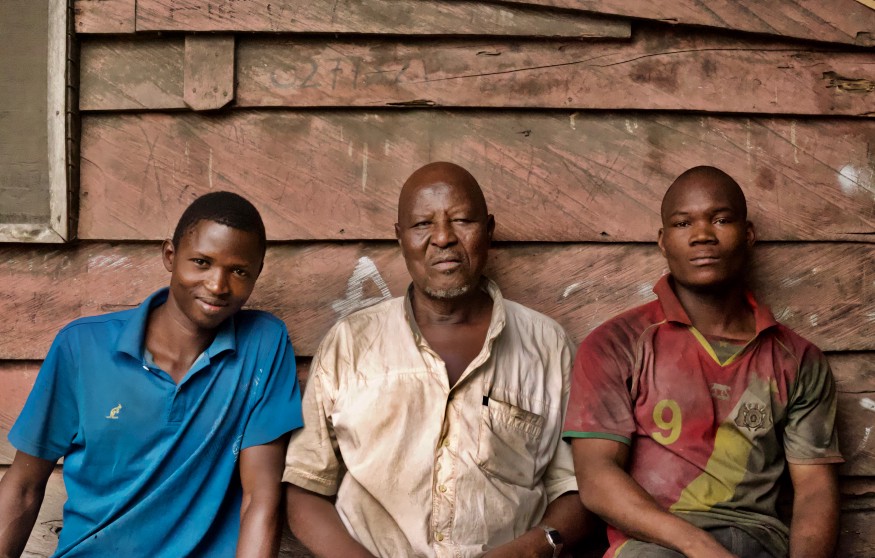 African man with his two sons.